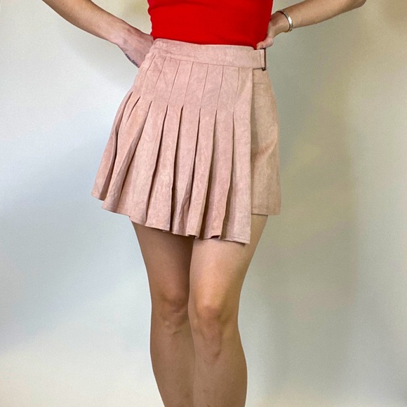 Dresses & Skirts - Pink Suade Mini Skirt size 4